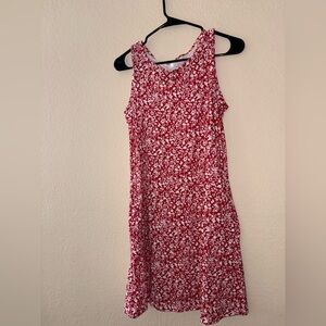 Chic Red Floral Midi Dress